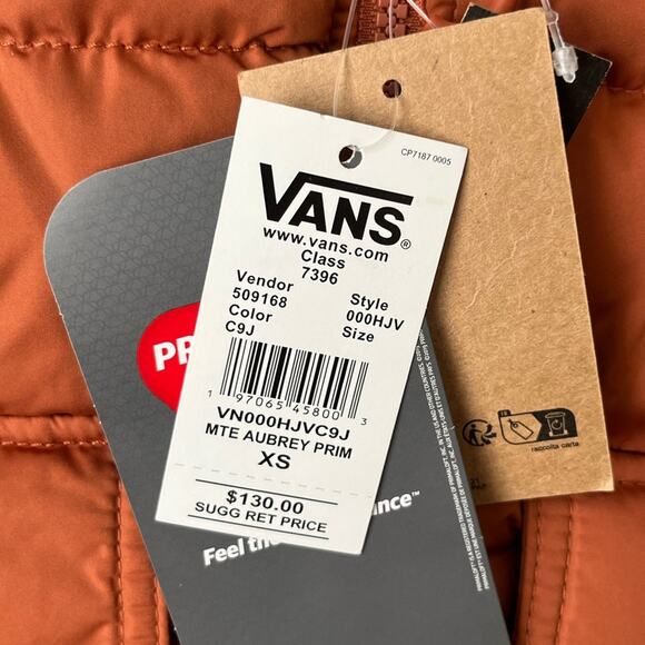 Vans MTE Aubrey Primaloft Puffer winter Jacket XS 4-6 NEW - Picture 12 of 15